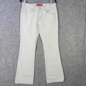 Levis 518 Superlow Stretch Jeans Womens 7 Medium Beige Boot Cut Y2K Retro Denim
